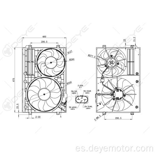 Ventiladores del radiador de refrigeración para A3 Seat Altea VW